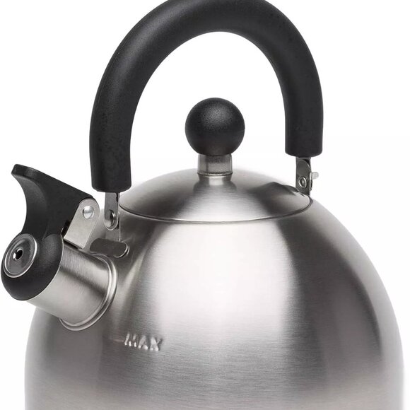 Primula Stewart Whistling Stovetop Tea 1.5 Quarts, Brushed with Black Handle - Picture 2 of 10